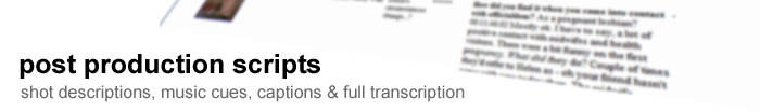 transcription, logging, translation and subtitling services for the media industry